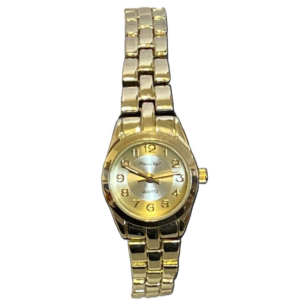 Platinum Edge Women's Quartz Watch New Battery Movt Stainless Steel Back 8 1/4